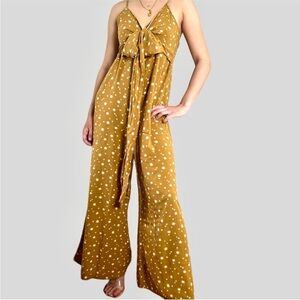 RIP CURL  Sundial Women’s Large Wide-leg Brown and white Jumpsuit Size Large